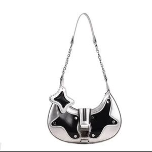 MBTI Y2k Silver Womens Shoulder Bag
Advanced Pu Leather Mixed Color
Fashion